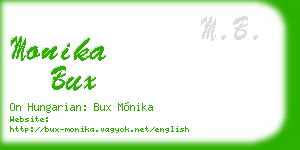 monika bux business card